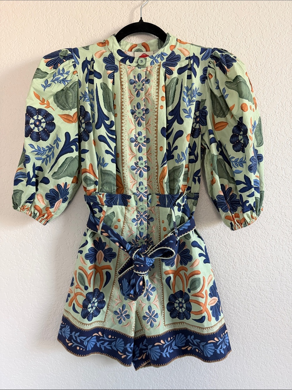 New FARM Rio Ocean Tapestry Romper. Size XS - Picture 4 of 14